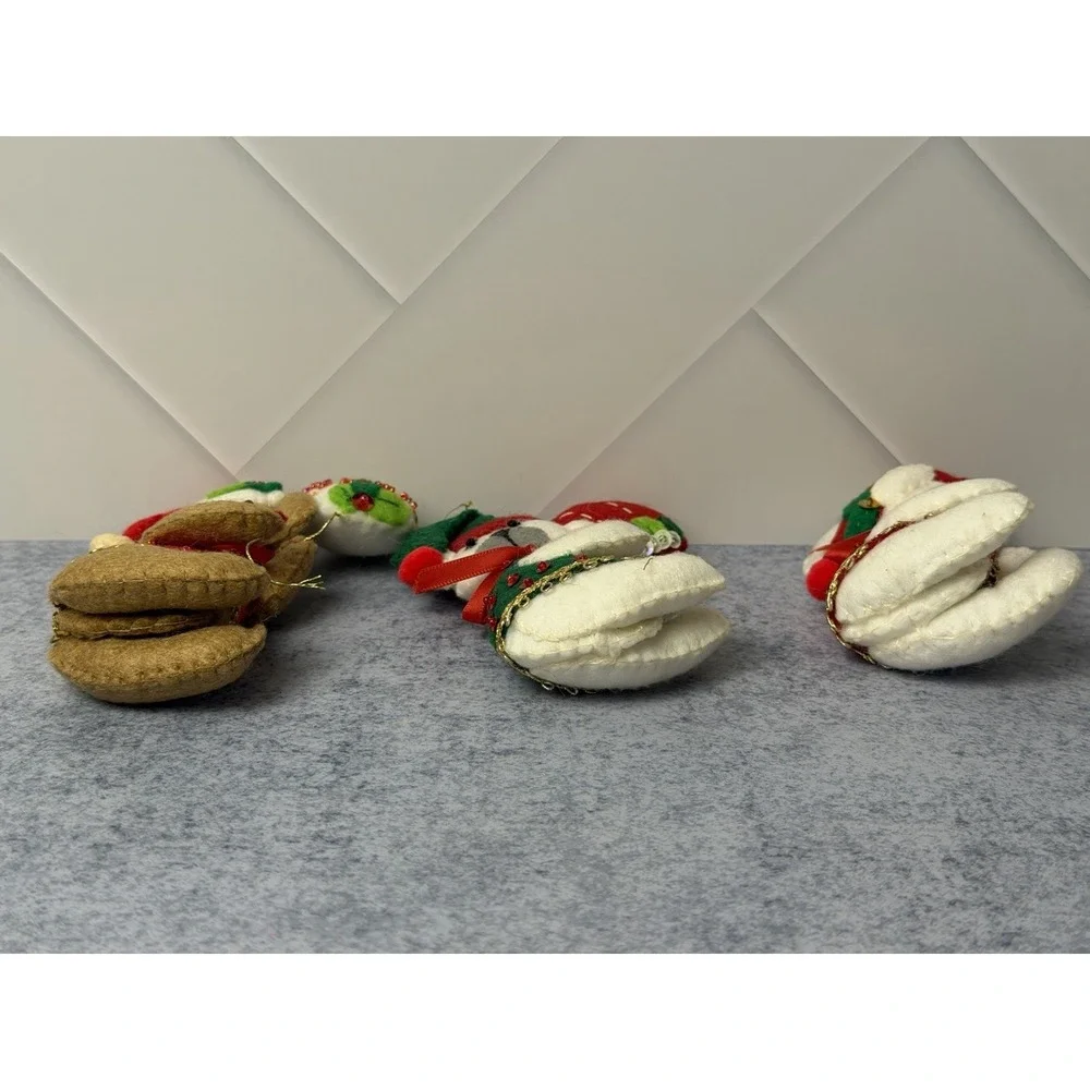 Lot of 3 Vintage Felt Stocking Ornaments 5